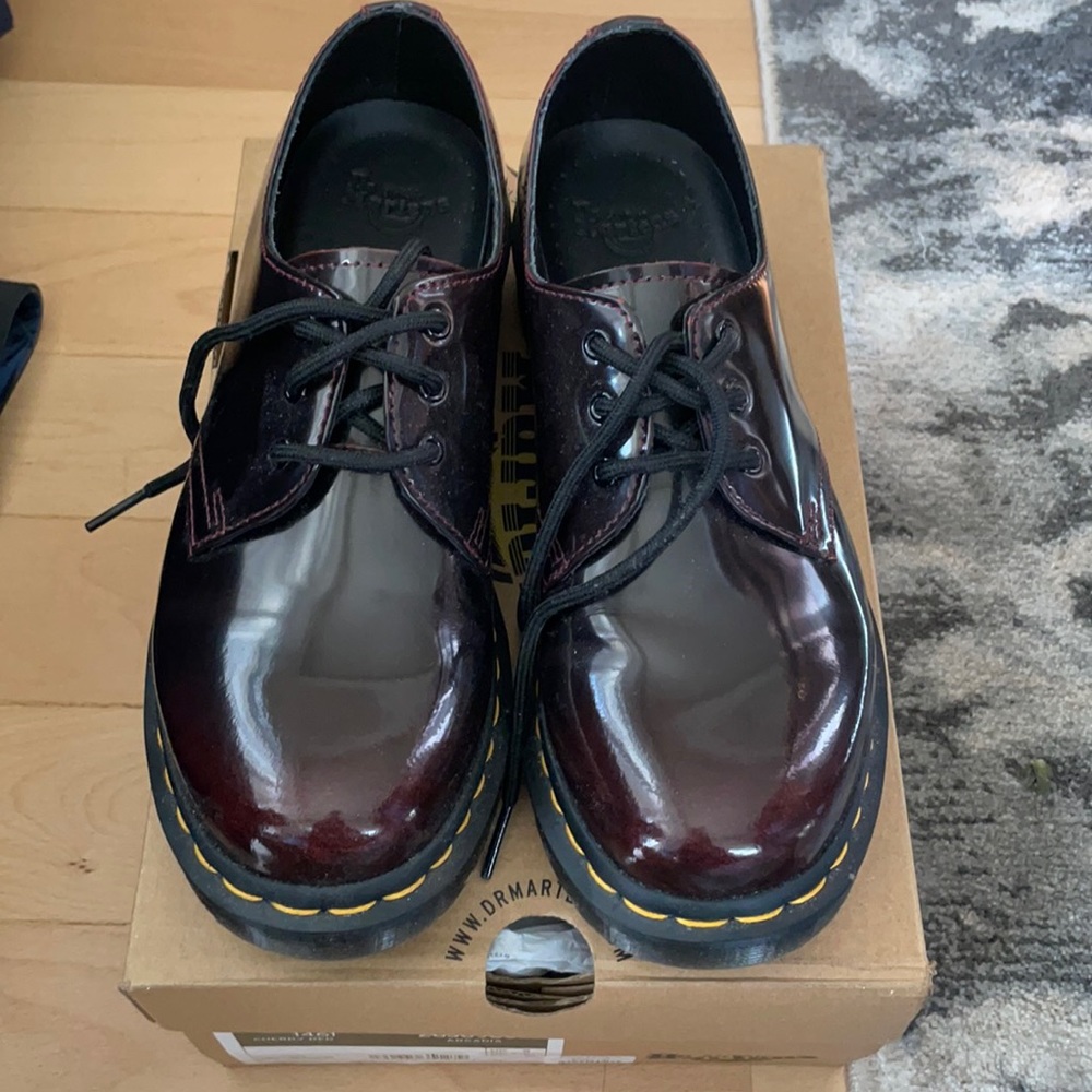 Dr. Martens Burgundy Oxford Shoes